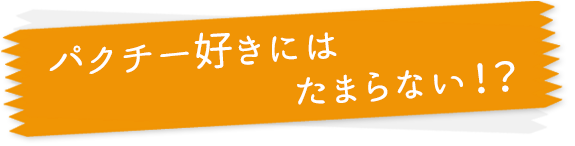 パクチー好きにはたまらない！？